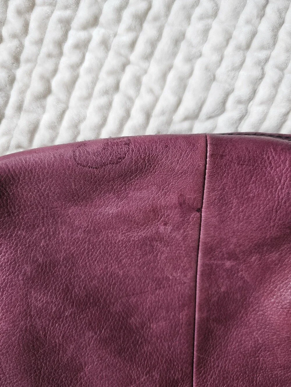 Fossil Plum Leather Crossbody Shoulder Bag